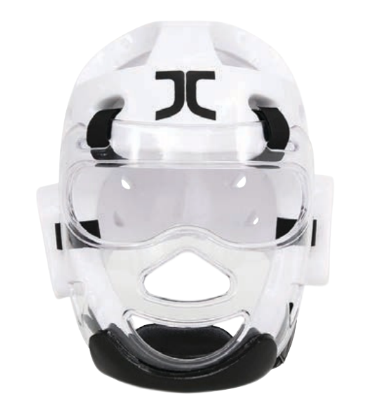 Casco con protector facial